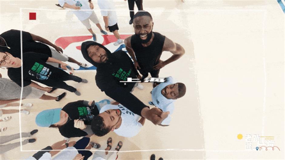NBA球星打卡上海天际线:当