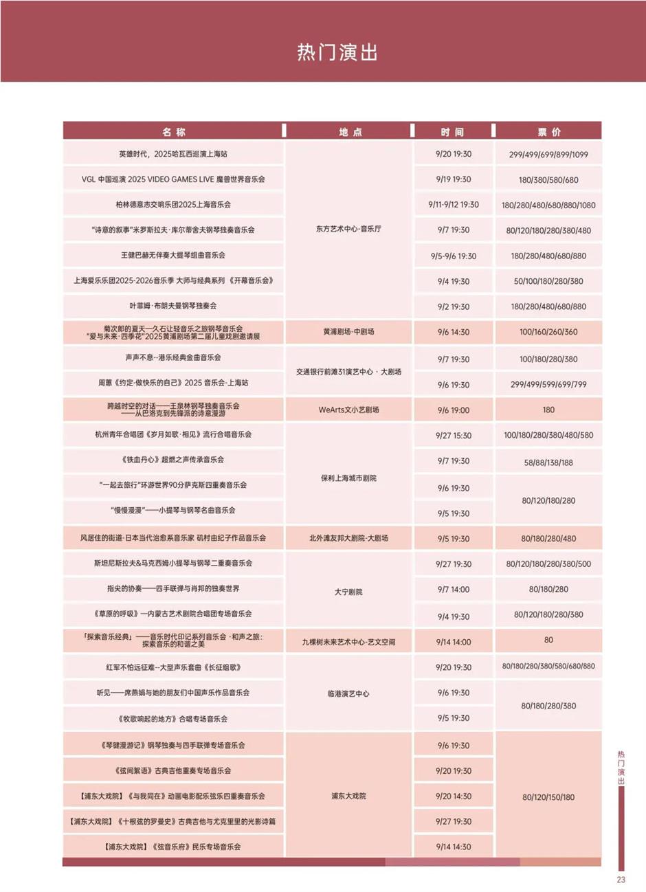 乐游上海文旅资讯2025年9月推荐