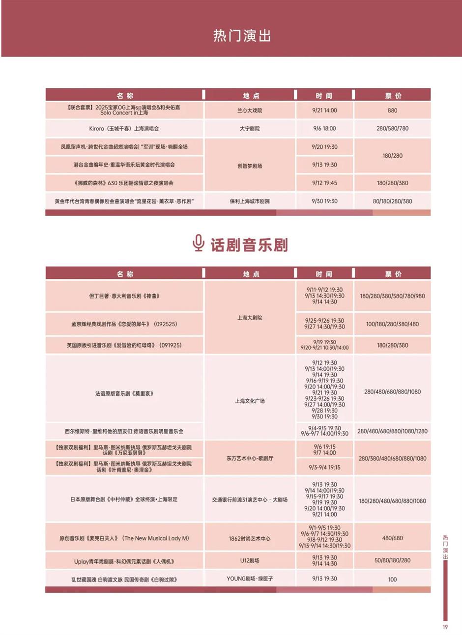 乐游上海文旅资讯2025年9月推荐