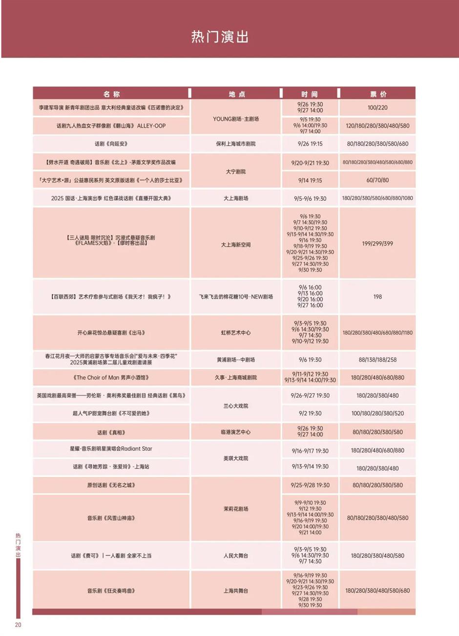 乐游上海文旅资讯2025年9月推荐