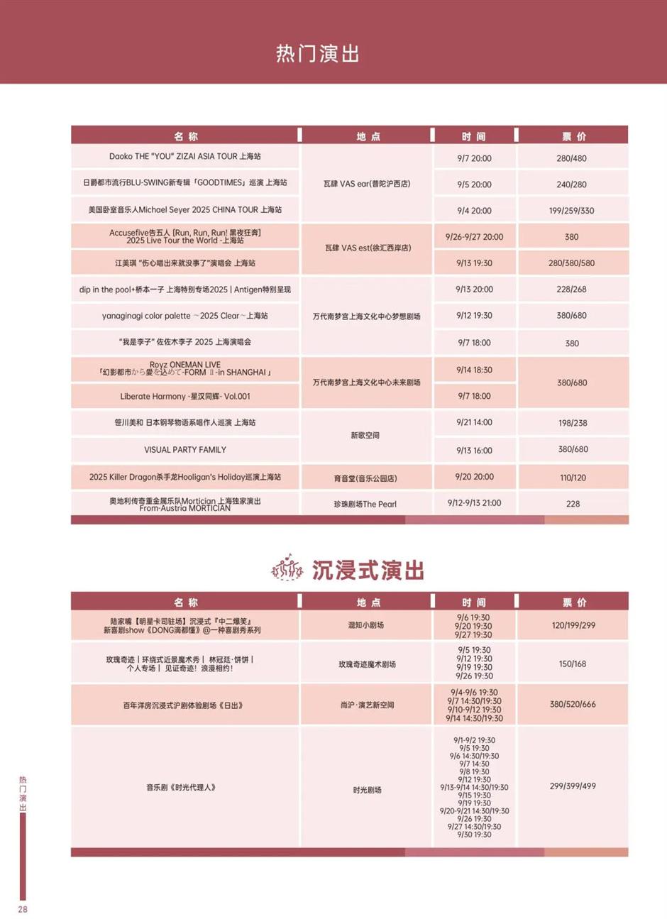 乐游上海文旅资讯2025年9月推荐