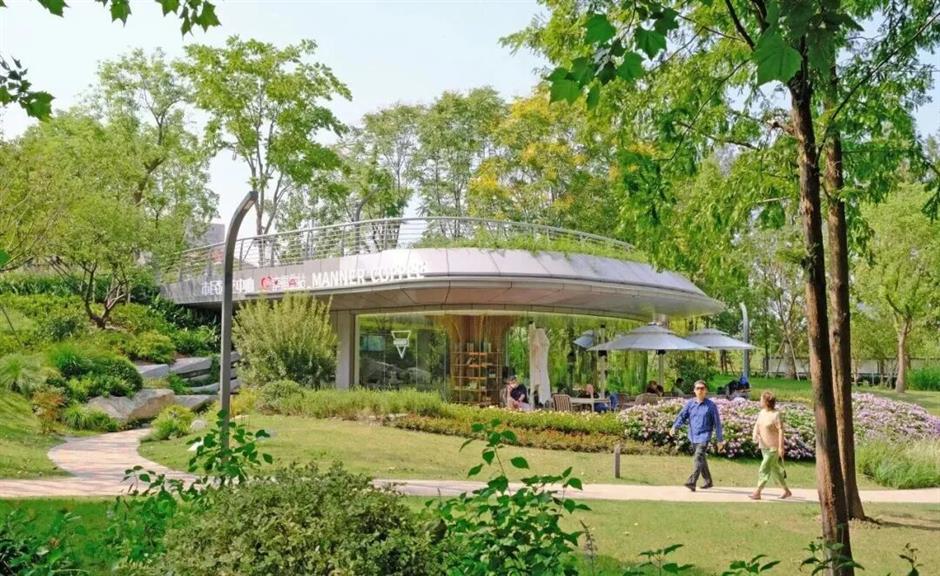 在上海!这是咖啡馆?一眼九寨沟!