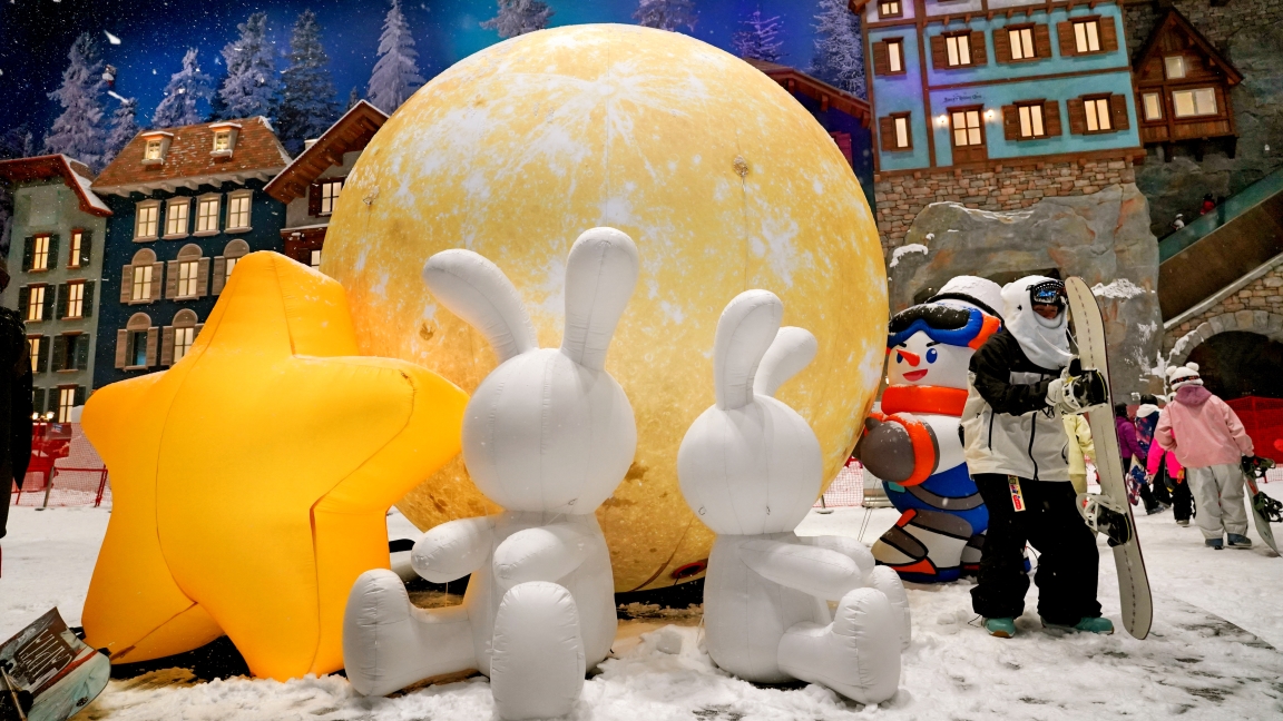 Shanghai's famous landmarks take shape in snow