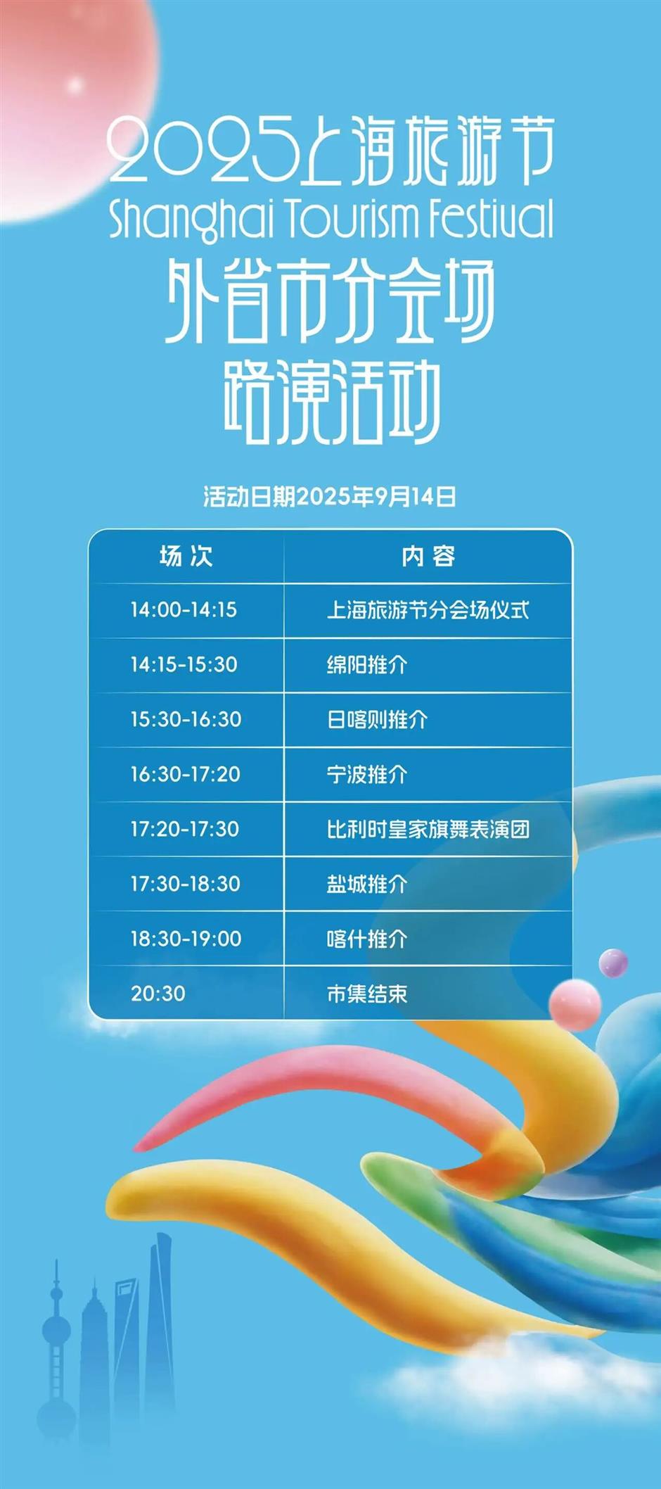 2025年第36届上海旅游节五大分会场活动公布