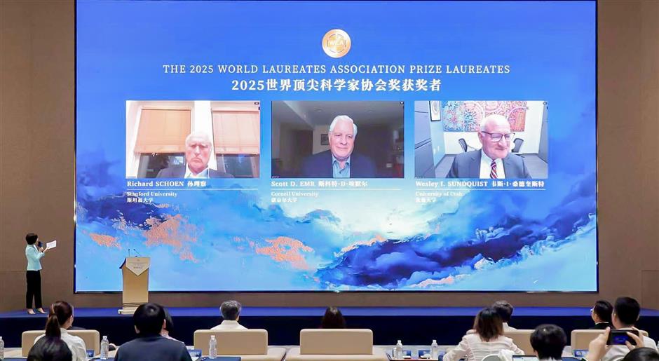 US scientist trio named winners of Shanghai's 2025 WLA Prize