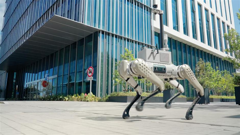 Shanghai deploys robot dogs, drones for city patrols
