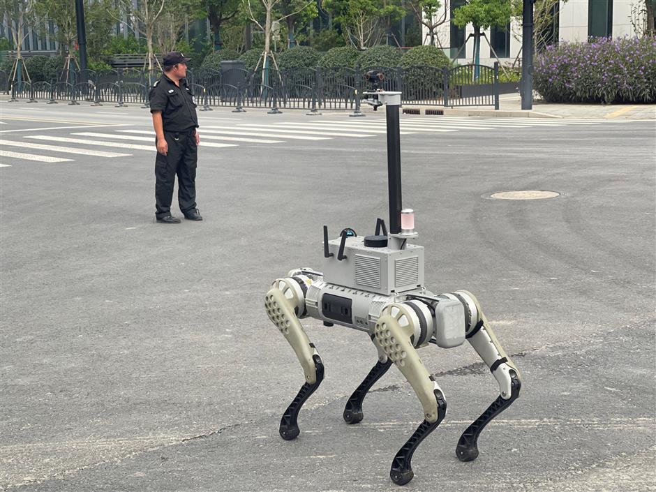 Shanghai deploys robot dogs, drones for city patrols