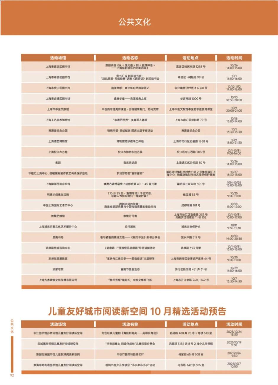 精彩十月!乐游上海文旅资讯推荐