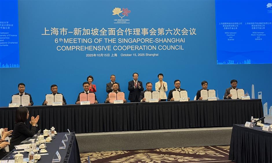 18 Deals Inked at Shanghai-Singapore Cooperation Panel Meet