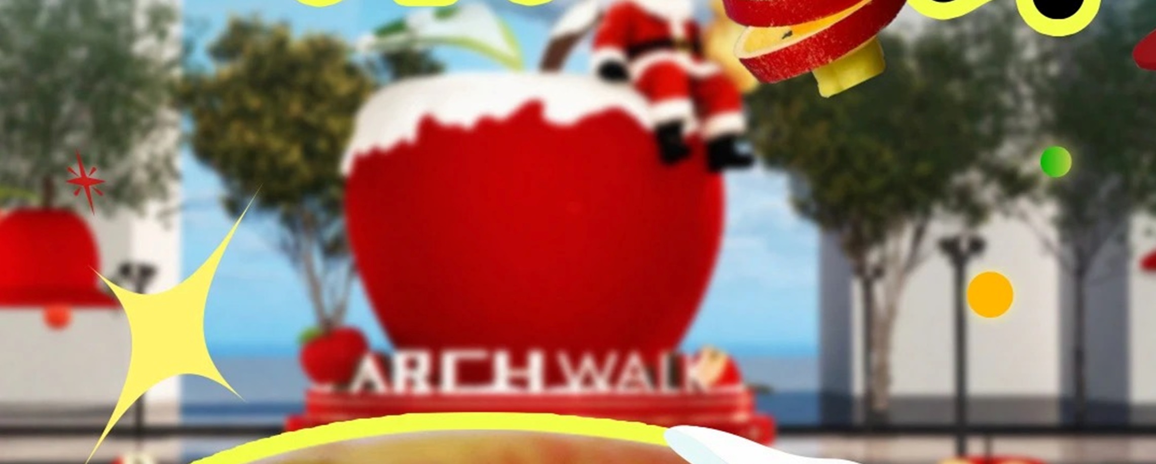 A Giant, Glowing Red Apple to Ring in the Festive Spirit