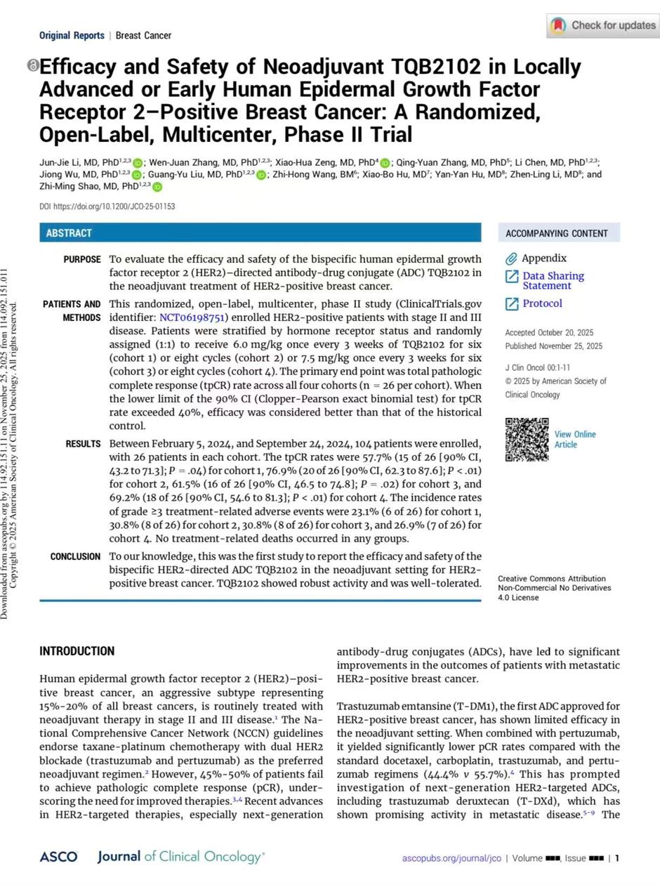 [China Tech] Homemade Breast Cancer Medication Shows Positive Results in Trials