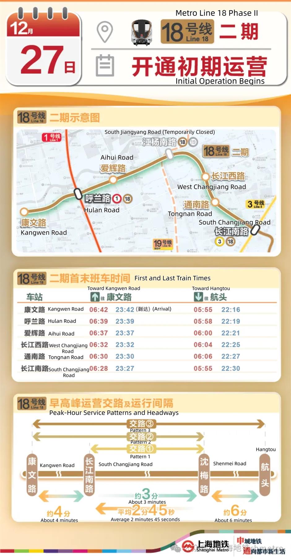 Shanghai Metro to Top 900km as Line 18 Extension Opens Saturday