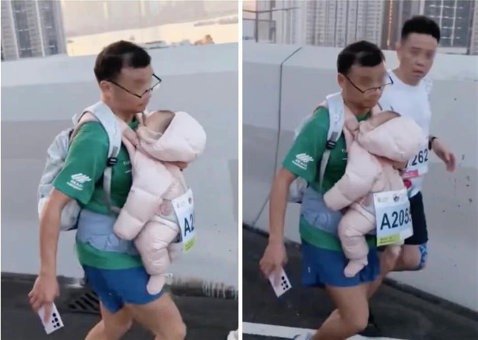Runner Carrying Infant in Hong Kong Marathon Triggers Probe
