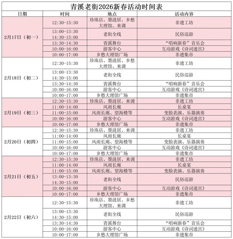 春节来青溪老街,每天都能玩点不一样的!