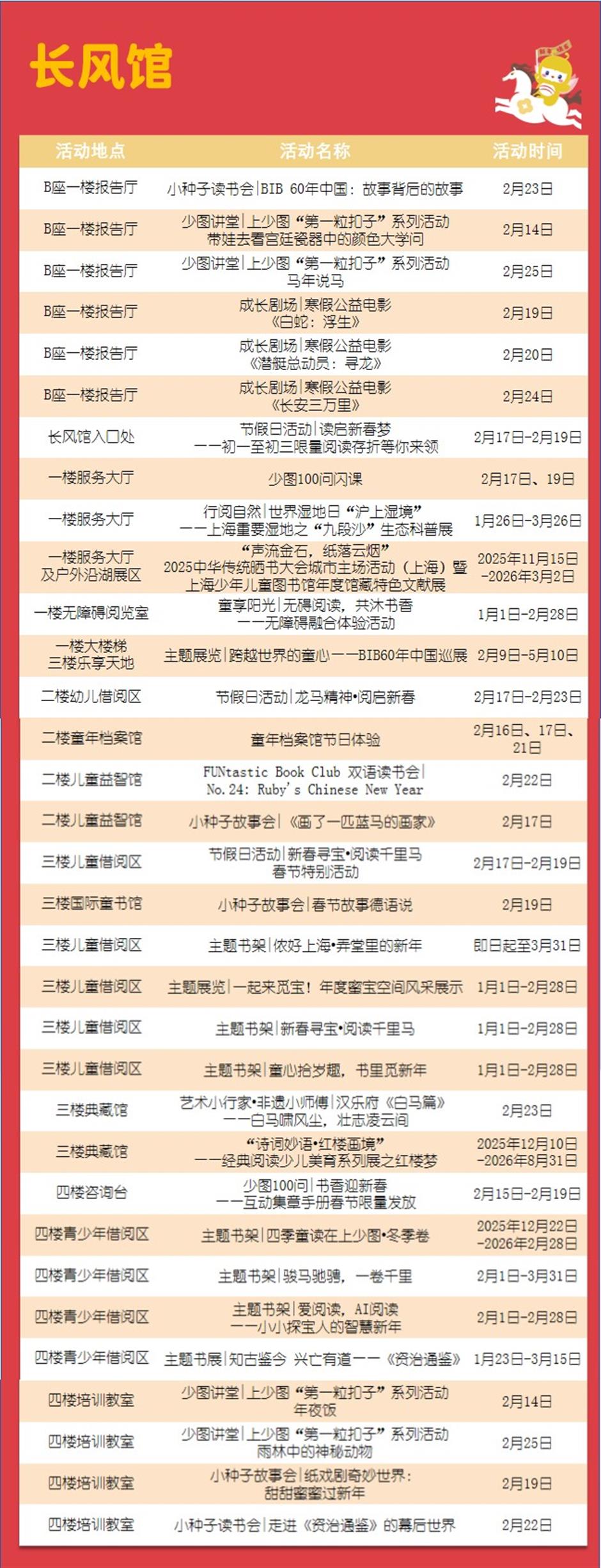 少图馆马年新春开放公告及精彩活动预告来了