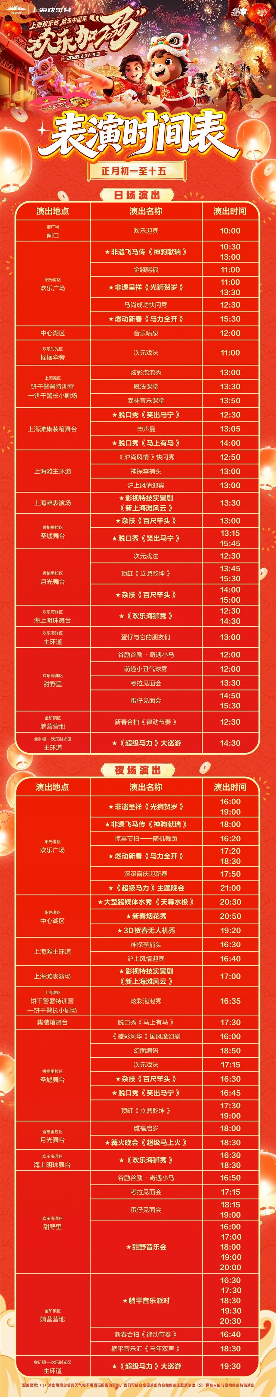 划重点!上海欢乐谷春节限定演艺观赏攻略→