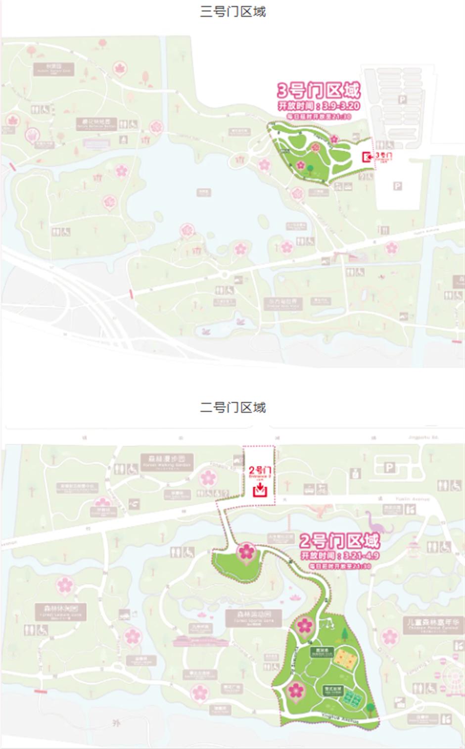 提示!顾村公园部分区域延时开放,赏樱不打烊~
