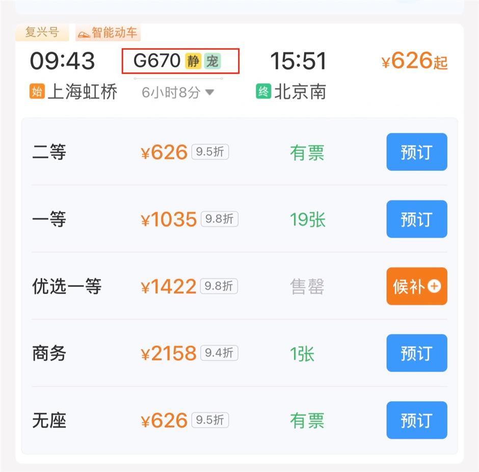 [Explainer] China Expands High Speed Rail Pet Travel
