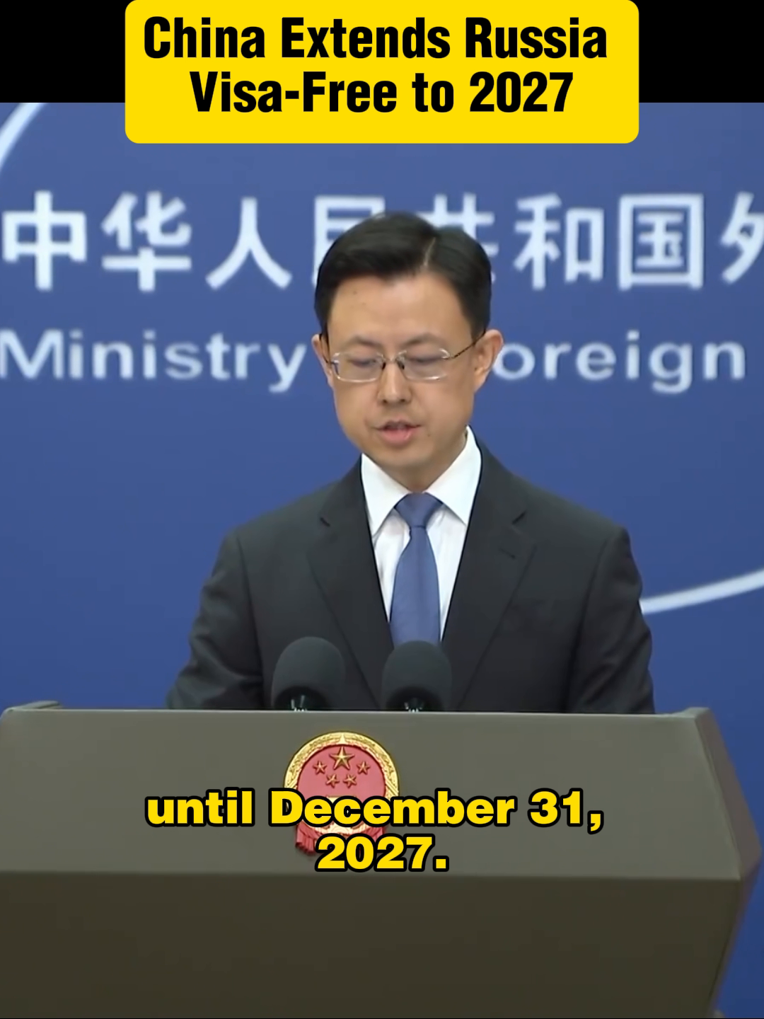 China, Russia Extend Mutual Visa-Free Stay Policies Until End Of 2027