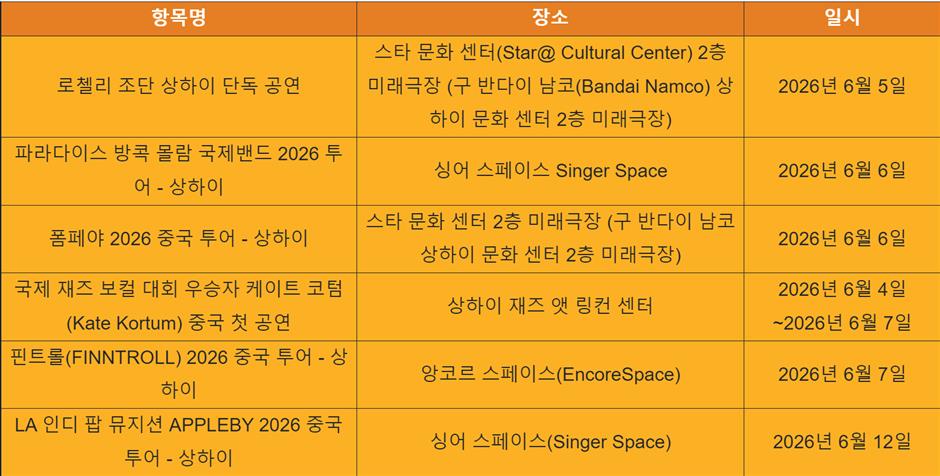 2026년 6월 문화 행사 안내