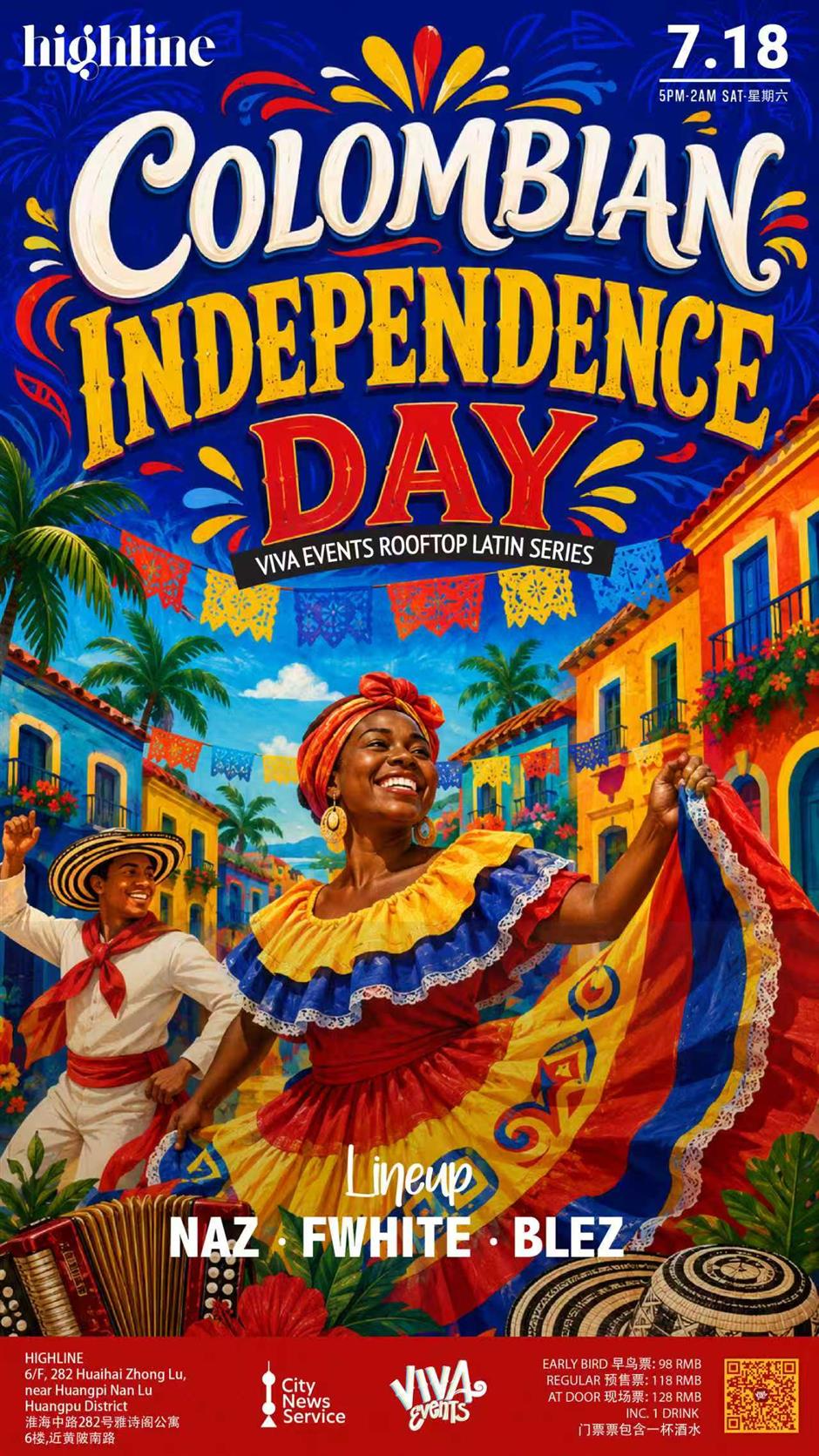 Colombian Independence Day: Celebrate on the Biggest Latin Rooftop