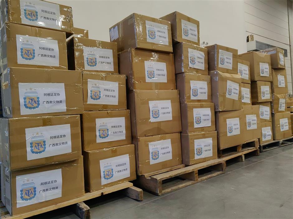 Argentina Sends 3 Batches of Aid to Flood-Hit Guangxi