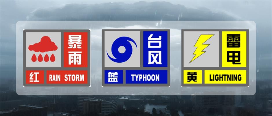 Shanghai Issues Red Rainstorm Warning As Typhoon Dolphin Nears