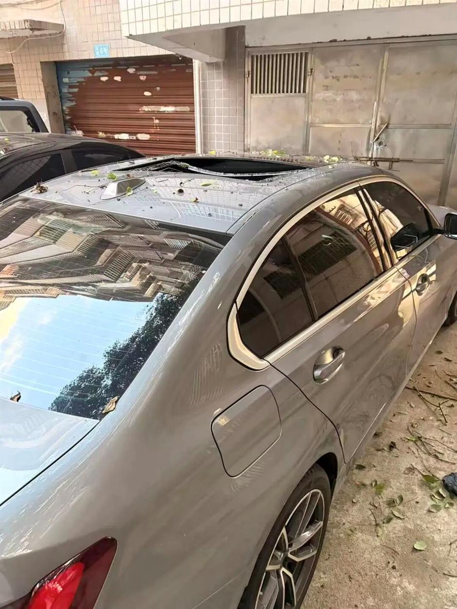 Child Survives 7-Story Fall After Landing on BMW in Central China