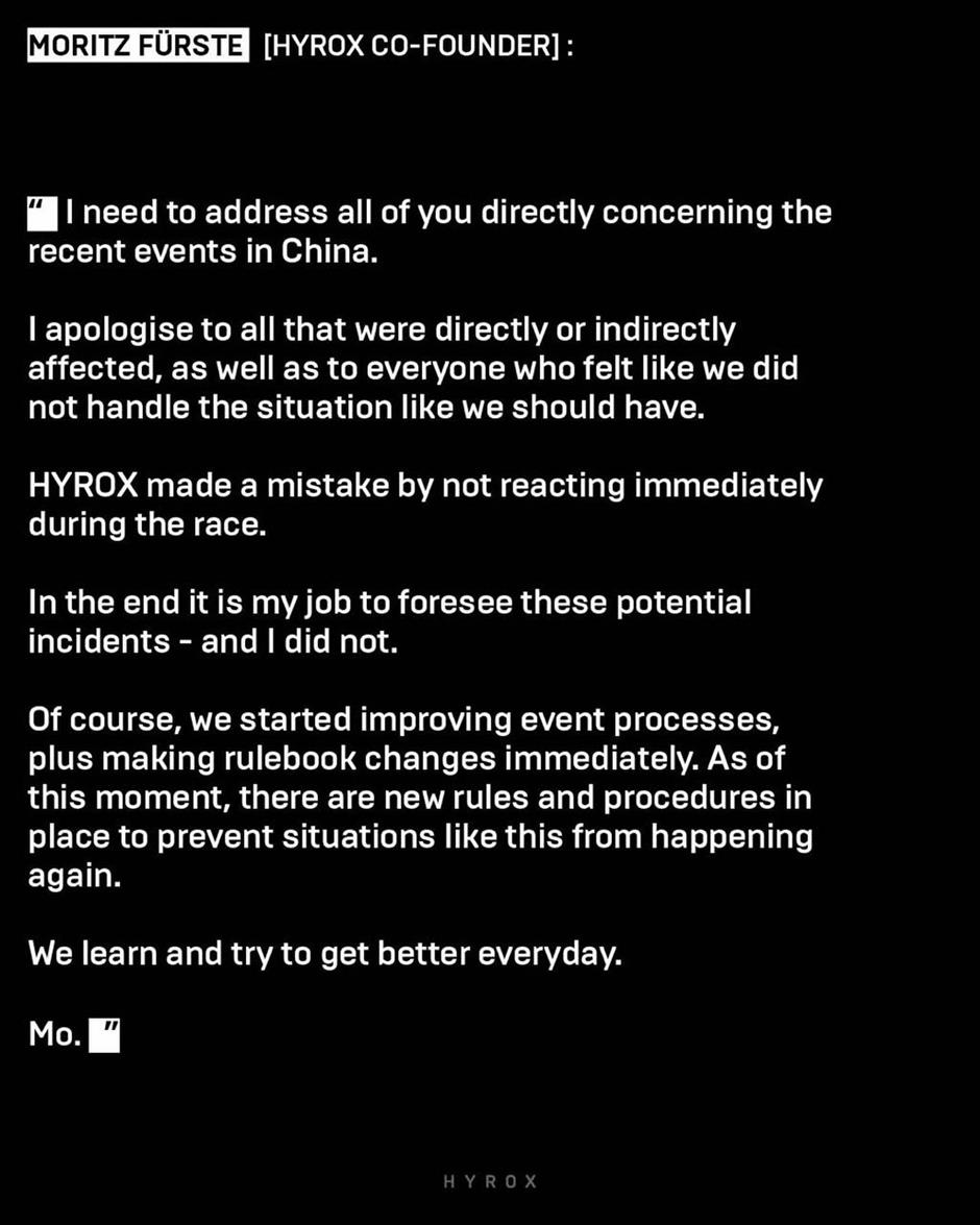 HYROX Apologizes, Pledges Rule Changes as Beijing Race Outcry Mounts
